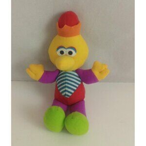 Vintage Tyco Sesame Street Big Bird as King 8" Plush Stuffed Animal Toy 1996